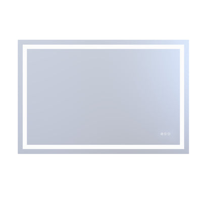 Sumerain 48" x 32" LED badeværelsesspejl — dæmpbart bag- og forbelyst smart sminkspejl, dugfri, 3 farvetemperaturer, hukommelsesfunktion, hærdet glas, ETL-certificeret