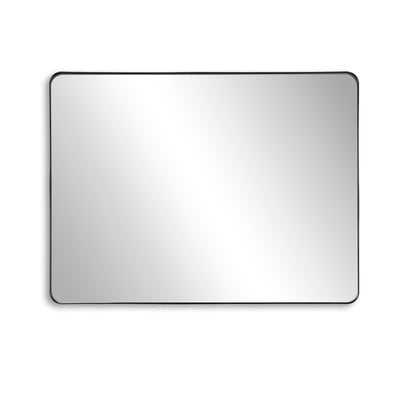 SUMERAIN Rektangulært badeværelsesspejl, 40x30 tommer aluminiumsramme vaskespejl med hærdet glas til store badeværelsesvægge, vandret eller lodret montering