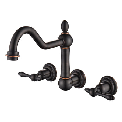 Sumerain vintage badekararmatur vægmonteret badekarsfylder olieret bronze, 8 tommer center
