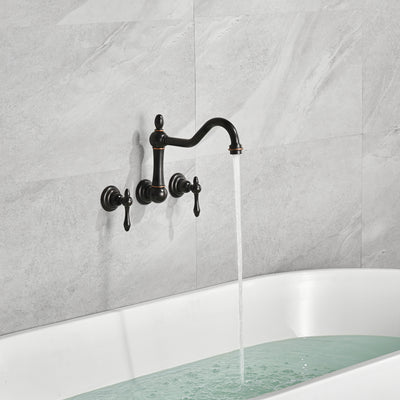 Sumerain vintage badekararmatur vægmonteret badekarsfylder olieret bronze, 8 tommer center